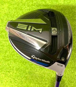 TaylorMadeテーラーメイド SIM ドライバー 1w elite エリート フレックスX 10.5 純正カスタムシャフトシール付き ヘッドカバー付き