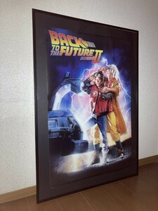 世界限定1000枚！「バックトゥザフューチャー２」Back to the FutureⅡ 額付 特大 ポスターマイケル J フォックス 古着屋 NIKE ナイキ