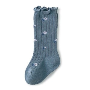 ☆ ブルー ☆ Mサイズ（11～13cm） ☆ キッズ ソックス 春秋 sesocks8042 靴下 キッズ 女の子 ハイソックス ソックス ベビー くつ下