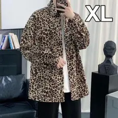 【注目商品】大き目サイズ 豹 XL  ユニセックス レオパード 柄シャツトップス