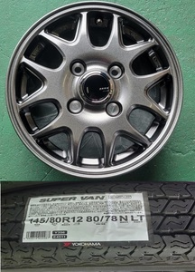 在庫品 4本 ZACK JP-205 12 4J 4H100 +42 24年製造 ヨコハマ スーパーバン Y356 145/80R12 80/78N 送料込36600～ ハイゼットカーゴ