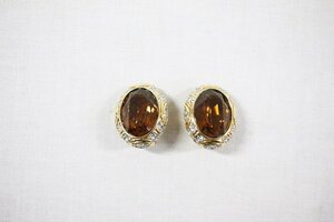 ◎ 中古品 NINA RICCI ニナリッチ イヤリング アクセサリー ゴールド ブラウン系 レディース