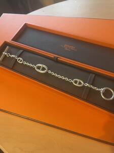 メンズ　エルメス HERMES シェーヌダンクル ファランドール　20cm SV925 アクセサリー 　ブレスレット SHサイズ Ag925 シルバー