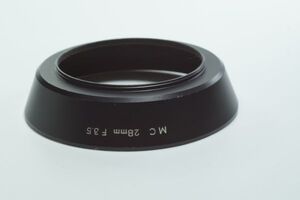 RBフ096【送料無料 外観 キレイ 使用可能】MC 28mm F3.5 MINOLTA メタルフード（55mm径） ミノルタ レンズフード　096