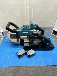 ●makita マキタ 充電式 ポータブルバンドソー PB001G 電動工具 バッテリー2個 スタンド付 充電器無し 簡易動作のみ確認 中古保管品●