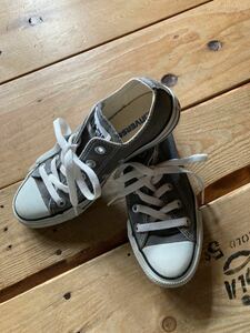 ★converse★コンバース★Converseスニーカー★グレー★灰★ノーカット★22.5cm★アメカジ★アメリカン★大人カジュアル★