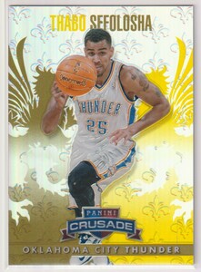 NBA THABO SEFOLOSHA 2013-14 PANINI Crusade GOLD PRIZM REFRACTOR BASKETBALL /10 枚限定 ターボ・セフォロシャ リフラクターカード