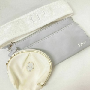 H247-5 ディオール Dior 3点 ヘアバンド ポーチ 財布 レディース 小物 ノベルティ