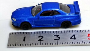 送料120円〜 京商 1:100 　日産ミニカー　スカイラインGT-R(R34)　ブルーメタリック　1/100 　55436524