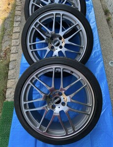 4本セット 鍛造 橋本コーポレーション INDIVI PLUS 18×7.5j+43 4h PCD100 DUNLOP LEMANS V 215/40/R18