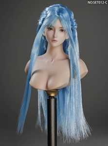 ★LZ Toys★1/6女性ヘッドC (Light Blue Hair) LZ-SET012C 7005
