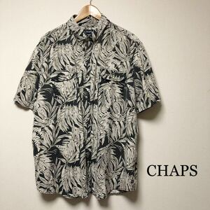 CHAPS /メンズXXL アロハシャツ 半袖 ボタンダウンシャツ リーフ柄 柄シャツ コットンシャツ ボタニカル ハワイアン アメカジ USA古着