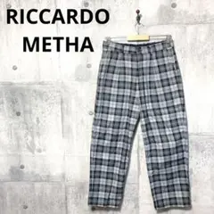 RICCARDO METHA リカルドメッサ メンズ チェックパンツ スラックス