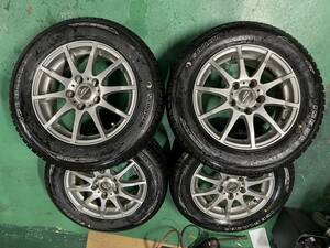 ★☆ 195 / 65 R15 91S PCD 114.3 5穴 社外 アルミホイール 4本セット ET43 6J スタッドレス 2022年 SAILUN ZWR80 ノア サイルン ☆★