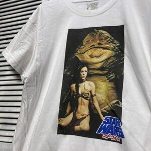 AGXL 1スタ 白 ムービー Tシャツ スターウォーズ STARWARS レイア姫 ジャバザハット 90s 00s ビンテージ 古着