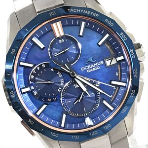 超美品 CASIO カシオ OCEANUS オシアナス マンタ 腕時計 OCW-S4000E-2A 電波ソーラー タフソーラー チタン シェル文字盤 動作確認済