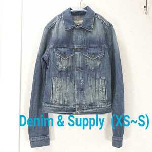 美品◆Denim & Supply Ralph Lauren デニム＆サプライ(ラルフローレン) ヴィンテージ加工 デニムジャケット/ジージャン/レディースXSサイズ