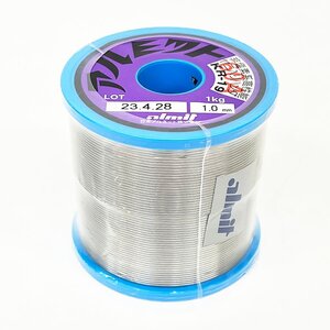 未使用品 almit アルミット 非塩素系高性能 ヤニ入りハンダ KR-19 1.0mm 1kg◆2023年4月28日製造 [U14258]