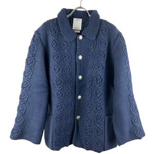 VISVIM(ビズビム) Twist Chain Pattern Knit Jacket (blue)
