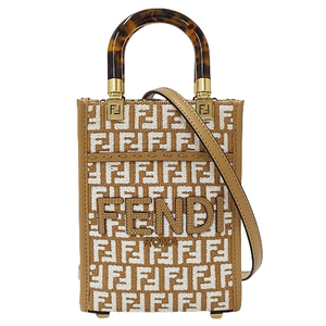 フェンディ FENDI バッグ レディース ブランド ハンドバッグ ショルダーバッグ 2way ズッキーノ サンシャインショッパー スモール ラフィア