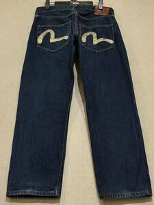 EVISU エヴィス エビス LOT 2001 No1 SPECIAL カモメペイント セルビッチ デニムパンツ 濃いめインディゴ 日本製 34 BJBD.I