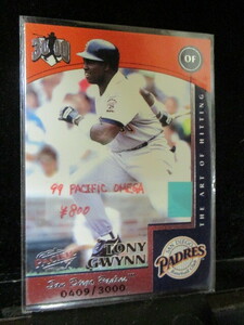 ★野球カード T・GWYnn 1999 Pacific Omega Hit Machine 3000 #3 0409/3000　　#10 　即決!!