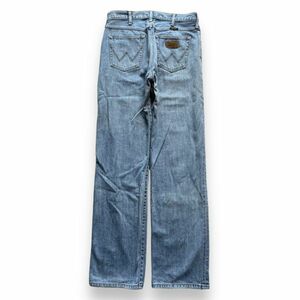 Wrangler ラングラー W0344 ストレート デニム パンツ 革パッチ ジーンズ ジーパン アメカジ 古着 ボトム 30 ライトブルー