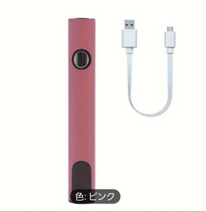 充電式はんだごて　こてさき2ヶ付き　電圧調整4段階表示　タイプC　充電レベル表示　　ピンク色