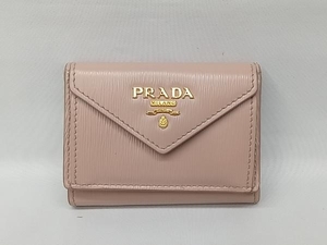 PRADA 85N 三つ折り ミニ財布 ピンク 財布