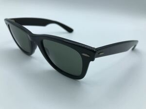 【希少、片側芯無】【B＆L】【5024】RAY-BANボシュロムレイバン WAYFARERウェイファーラー 黒、G-15 ロゴなし飾り鋲 USA製 sw24bl20230924