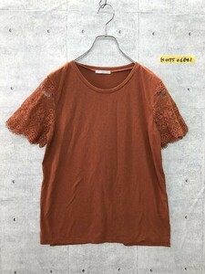 おしゃれ◎OPAQUE CLIP オペークドットクリップ 袖レース Tシャツ