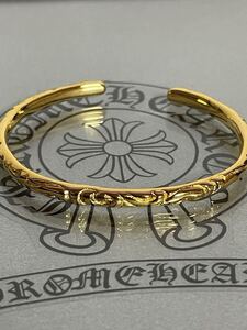 美品/クロムハーツ/Chrome hearts/スクロール　バンド　バングル　22k ブレスレット