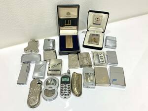 (P4035~)【\1~】ZIPPO ライター 喫煙具 おまとめ 21点 STERLING SILVER スターリングシルバー オイル ガスライター コレクター品 現状品