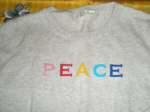 【即決】GAP ギャップ PEACE コットン セーター M グレー 一度のみ着用