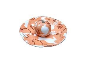 ねこランド オレンジ 花形香皿 お香立て ネコ 猫 ACSWEBSHOPオリジナル