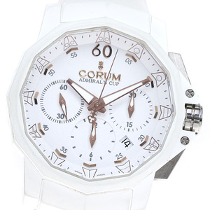 訳あり コルム CORUM 01.0089 アドミラルズカップ チャレンジャー44 クロノグラフ 自動巻き メンズ _817043