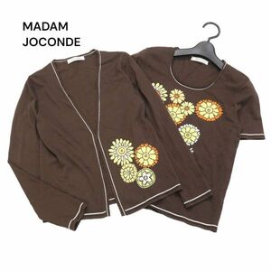 MADAM JOCONDE マダム ジョコンダ ラピーヌ 春夏 花柄 アンサンブル ニット カーディガン & カットソー Sz.MJ-9　レディース　K4T00325_3#M