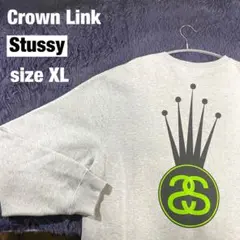 【Stussy】Crown Link プルオーバー sizeXL グレー