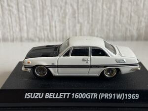 コナミ 1/64 絶版名車コレクション いすゞ ベレット 1600 GTR PR91W 1969 ホワイト KONAMI isuzu bellett