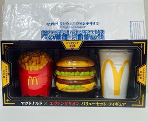 マクドナルド×エヴァンゲリオン バリューセット シェイク零号機　ビッグマック初号機 フライポテト弐号機 3体×1セット当選　新品未開封品