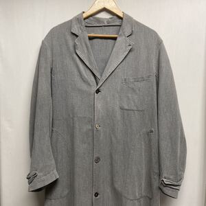 【VINTAGE】50s〜 BLACK CHAMBRAY SHOPCOAT ブラックシャンブレー ショップコート 23 グレー コットン ヴィンテージ 2407oki M