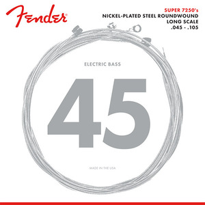 Fender 7250 Bass Strings, Nickel Plated Steel, Long Scale, 7250M .045-.105 ベース弦【フェンダー】