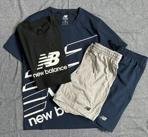 New Balance 新品未使用NEWMODEL2024 Stacked Logo ショートスリーブTシャツ・Sport Essentialsショーツ9インチトレーニングウェア４セット