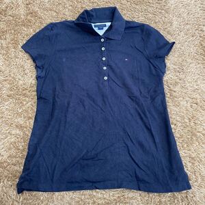 t77 tommy hilfiger ネイビーポロシャツ サイズL/G表記 ベトナム製