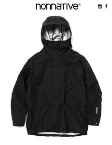 nonnative HIKER HOODED PULLOVER JACKET POLY TAFFETA WITH GORE-TEX INFINIUM BLACK