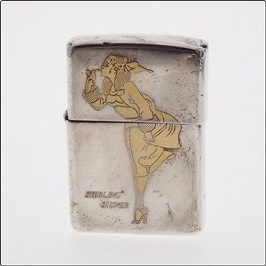 ●中古●ZIPPO ジッポー スターリングシルバー　ウインディ　WINDY GIRL　　　 ※火花確認済み