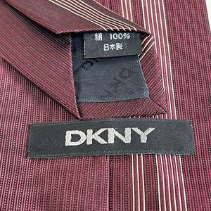 DKNY (ダナキャランニューヨーク) ボルドー柄ネクタイ