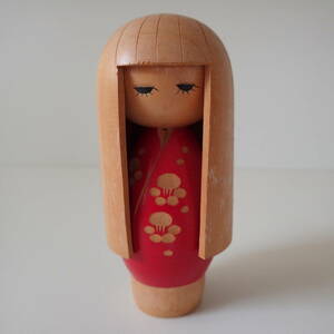 昭和レトロ★小谷野健二作 こけし ”乙女” 伝統工芸 和風置物 かわいいこけし 小さいこけし