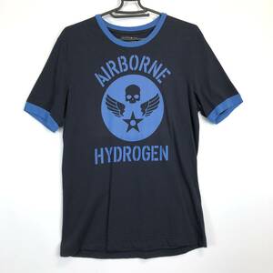 ハイドロゲン HYDROGEN 半袖リンガーTシャツ ダークネイビー Mサイズ