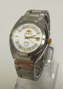 腕時計 ORIENT Crystal UN59-C3 クォーツ 稼働品 オリエント クリスタル スリースター